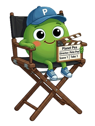Pete Pea directing Planet Pea TV